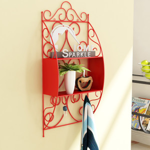 Home Sparkle Wall Shelf cum Hanging Organizer Steel Wall Shelf