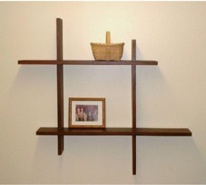 Onlineshoppee Beautiful Wooden Fancy Wall Decor Rack Shelves Size (LxBxH-15x4x15) Inch Wooden Wall Shelf