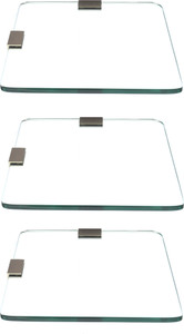 SDG Glass, Brass Wall Shelf