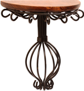 Home Sparkle Wall Bracket Iron, Wooden Wall Shelf