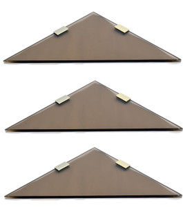 SDG Glass, Brass Wall Shelf