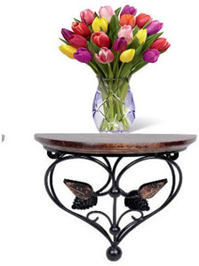 khan handicrafts Wooden, Iron Wall Shelf