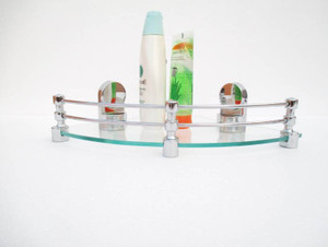 Royal Indian Craft Queen Bracket Elegant 8 Inch Glass Wall Shelf