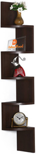 DriftingWood Zigzag Shape Corner Wooden Wall Shelf