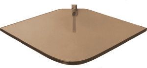 SDG Glass, Brass Wall Shelf