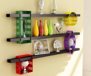 Home Sparkle DIY Cubic Steel Wall Shelf