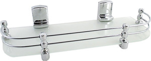 royaL indian craft Full Frosted 20 Inch Glass Wall Shelf