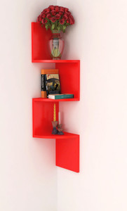 Home Sparkle Corner Rack Design Wooden Wall Shelf