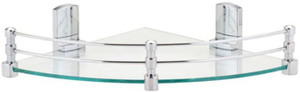 royal indian crfat 12 Inch Multipurpose Corner Glass Wall Shelf