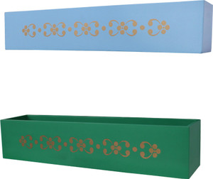 Home Sparkle Set Of 2 Pocket Wall Shelf Wooden Wall Shelf