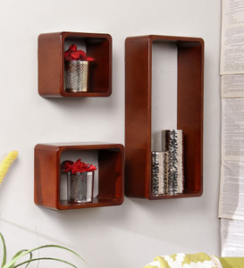 Onlineshoppee Cube MDF Wall Shelf