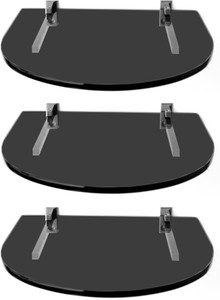 SDG Glass, Brass Wall Shelf