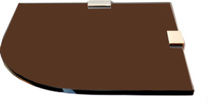 SDG Glass, Brass Wall Shelf