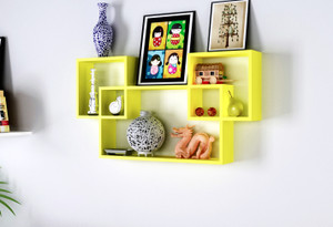 Home Sparkle Interconnected Wooden Wall Shelf