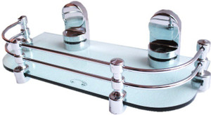 Royal Indian Craft Queen Bracket Sea GREEN Glass 12 By 5 Inch Glass Wall Shelf