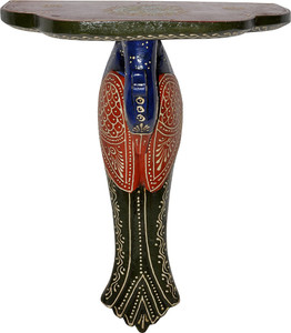 Lal Haveli Decorative Peacock Wall Mount Object Stand Wooden Wall Shelf