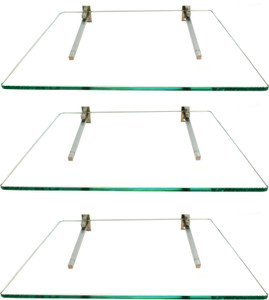 SDG Glass, Brass Wall Shelf