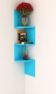 Home Sparkle Corner Rack Design Wooden Wall Shelf