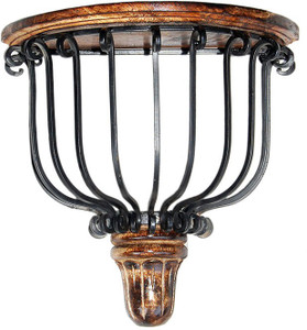 Acme Production Wooden, Iron Wall Shelf