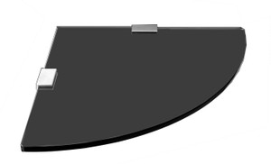 SDG Glass, Brass Wall Shelf