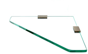 SDG Glass, Brass Wall Shelf