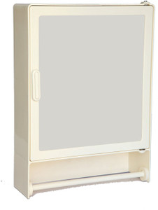 Zoom Zoom Good Morning Bathroom Mirror Cabinet (Rod) Plastic Mirror Storage Chest (40.64 x 10.6 x 30.48, White, Blue, Ivory, Magenta, A.Blue, Pink, Z103CR) (IVORY) Plastic Wall Shelf