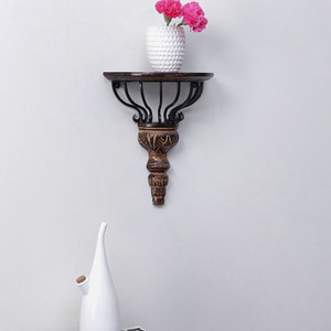 Khan Handicrafts Wooden, Iron Wall Shelf