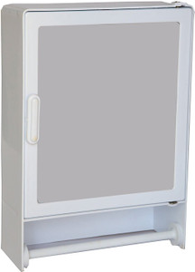 Zoom Zoom Good Morning Bathroom Mirror Cabinet (40.64 x 10.6 x 30.48, White, Blue, Ivory, Magenta, A.Blue, Pink) Plastic Wall Shelf
