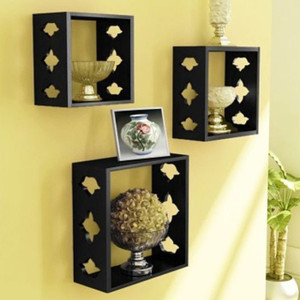 Onlineshoppee Square Nesting Wooden Wall Shelf