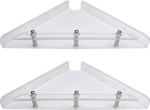 Transtal 2 Pc Triangle Corner 8 Acrylic Wall Shelf Number Of