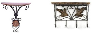 Onlineshoppee Pack of 2 Wooden Wall Shelf