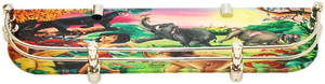 royaL indian craft Brass bracket Jungle Book Printed 18 Inch Glass Wall Shelf