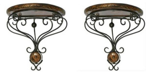 Onlineshoppee Pack of 2 Wooden Wall Shelf