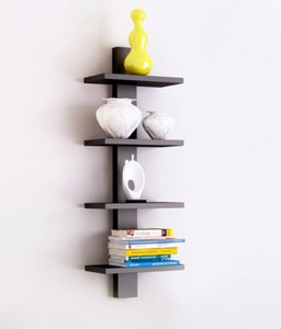 Being Nawab Straight Stairs Handcrafted Wooden Wall Shelf