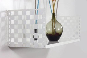 The New Look Basket Steel, Wooden Wall Shelf