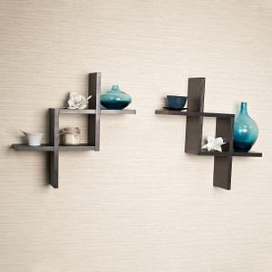 Home Sparkle Zig Zag Wooden Wall Shelf