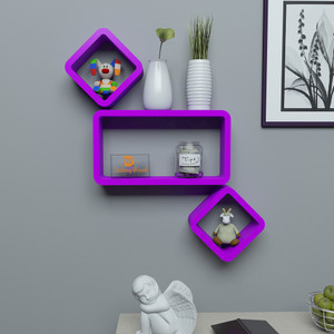 DriftingWood Cube & Rectabgle Wooden Wall Shelf
