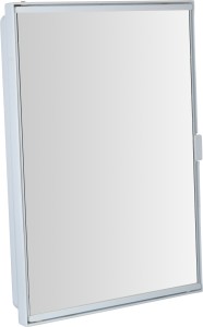 Zoom Z00M Pyramid Full Mirror Corner Storage Cabinet (White) Z121PMD-WHT-125717 Plastic Wall Shelf
