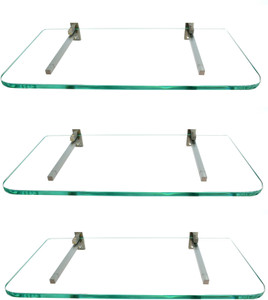 SDG Glass, Brass Wall Shelf