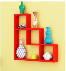 Onlineshoppee Designer L Shape Wooden Wall Shelf