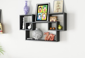 Home Sparkle Interconnected Wooden Wall Shelf
