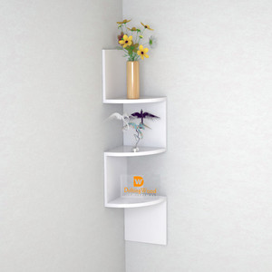 DriftingWood Zigzag Shape Corner Wooden Wall Shelf
