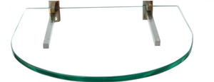SDG Glass, Brass Wall Shelf