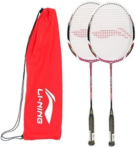Li-Ning Badminton Racquet Smash Series Pack of 2 with Extra Grip G4 Strung
