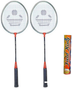 Cosco CB-120 Badminton Racket Pair With Field King Badminton Shuttle Cock ( Pack of 10 )- Badminton Kit G5 Strung