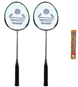 Cosco CB-110 Badminton Racket Pair With Field King Badminton Shuttle Cock ( Pack of 10 )- Badminton Kit G5 Strung
