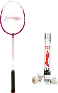 Li-Ning XP 708 Badminton Racket + 1 A+62 Shuttlecock (Pack of 6 pc) G4 Strung