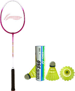 Li-Ning XP 708 Badminton Racket + 1 Mavis 350 Shuttlecock (Pack of 6 pc) G4 Strung