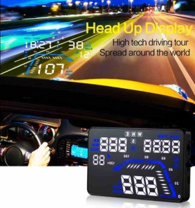 Head Up Display Head Up Display @ HUD India 5.5 inch screen with GPS and  Cigarette Lighter connector Radar Detector Price in India - Flipkart
