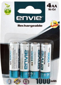 Envie AA 1000 Ni-CD Rechargeable Ni-Cd Battery